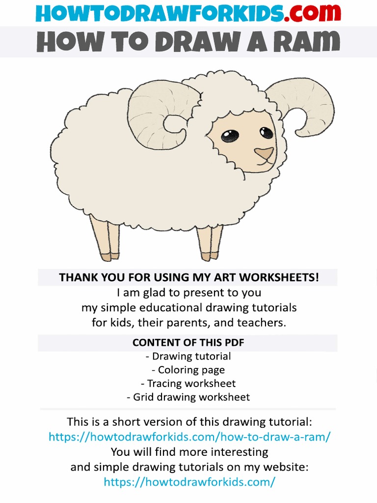How To Draw A Ram | PDF image.