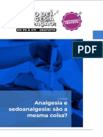 Analgesia e Sedoanalgesia - São A Mesma Coisa