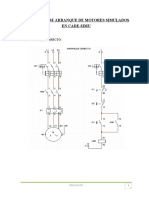 Diagramas de Arranque de Motores Simulados en Cade Simu