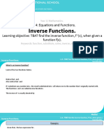 4.5 Inverse Functions.