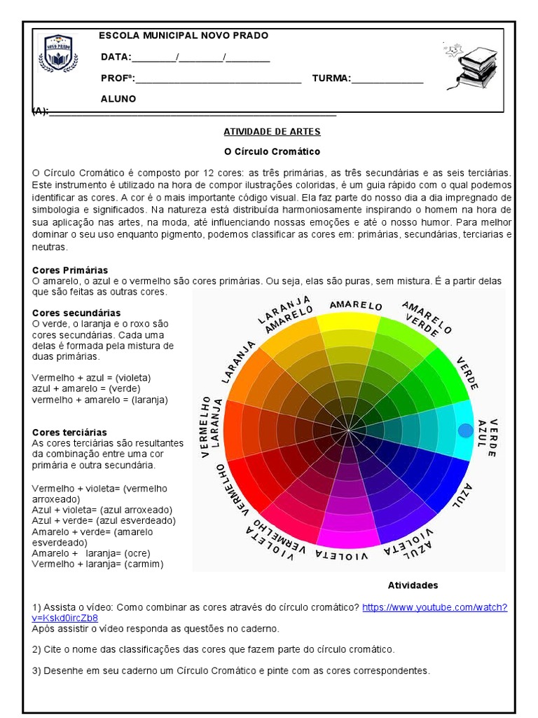 Introdução ao Círculo Cromático | PDF | Carreira e Crescimento | Artes ...
