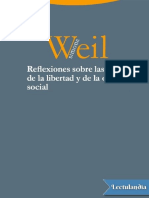 Simone Weil Reflexiones Sobre Las Causas de La Libertad y de La Opresion Social