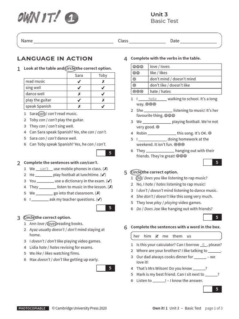 Unit3 Basic Test Without Answers | PDF | Schools | Educational Technology