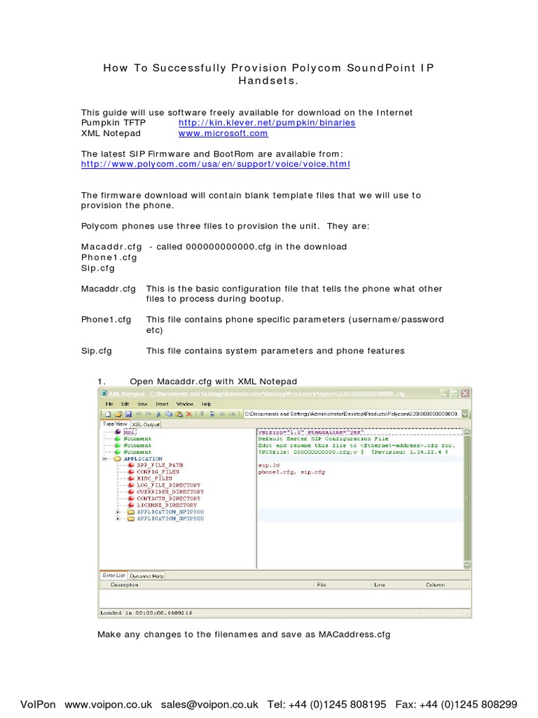 Polycom Soundpoint Ip Phone Provisioning Guide | PDF | File Transfer ...