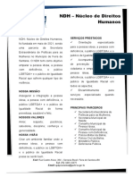 Folder Do Núcleo de Direitos Humanos