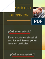 El Artículo de Opinión