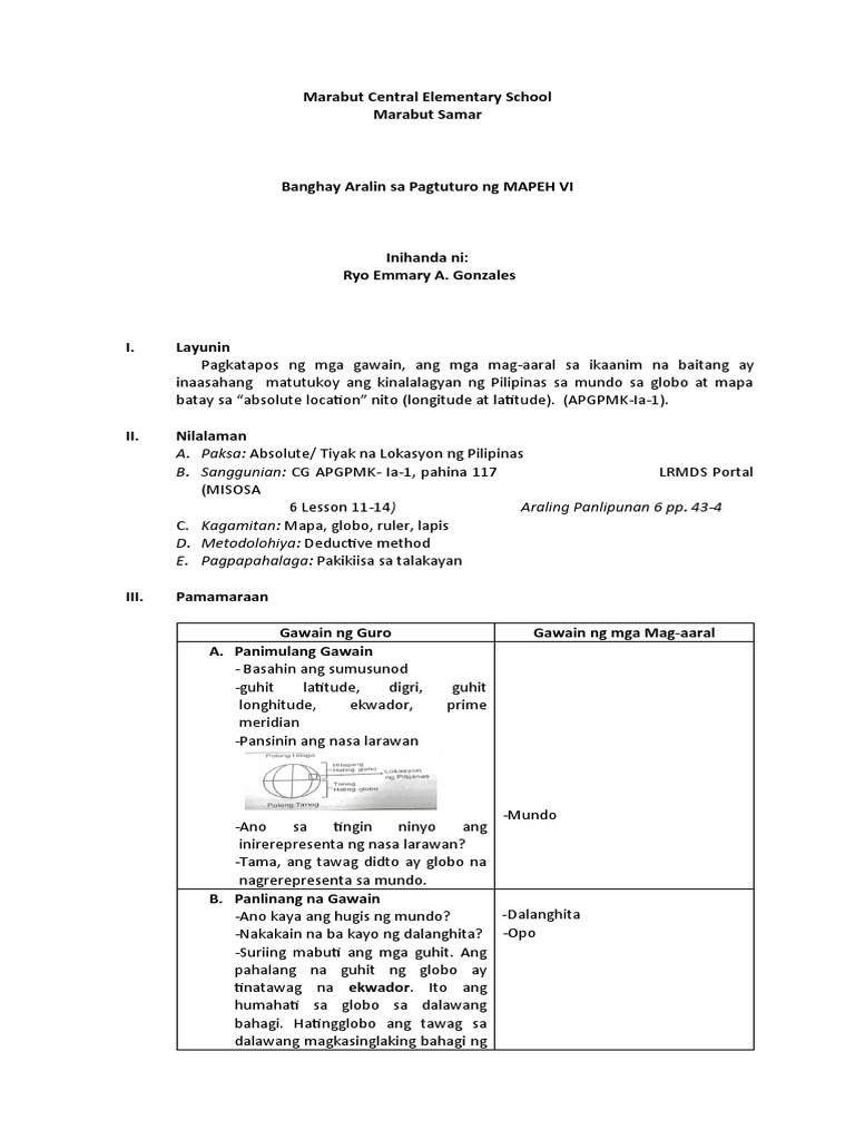 Quarter 1 Week 1 Day 1 Ap 6 Pdf