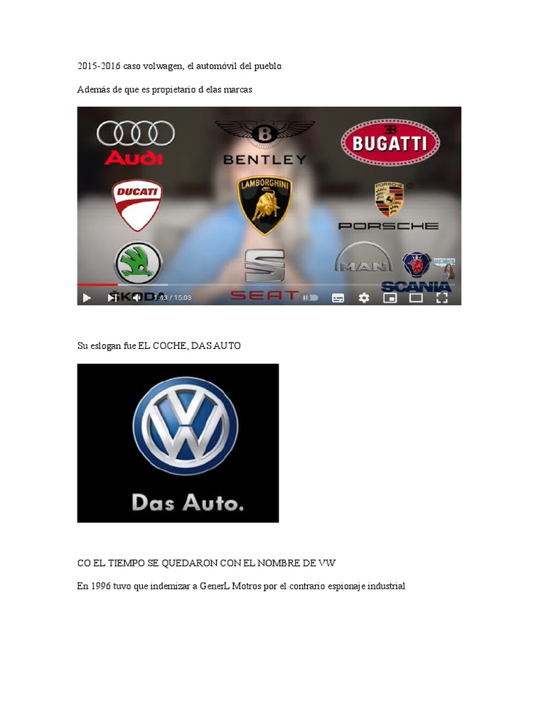 Escándalo Volkswagen y su impacto RSC | PDF | Volkswagen ...