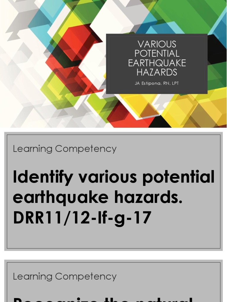 7 Various Potential Earthquake Hazards Pdf Earthquakes Tsunami