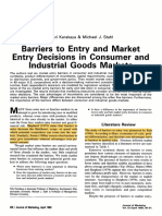 Barriers To Markt Entry