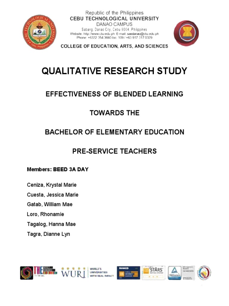 BEED 3A DAY GROUP 1 Effectiveness of Blended Learning Towards BEED Pre ...