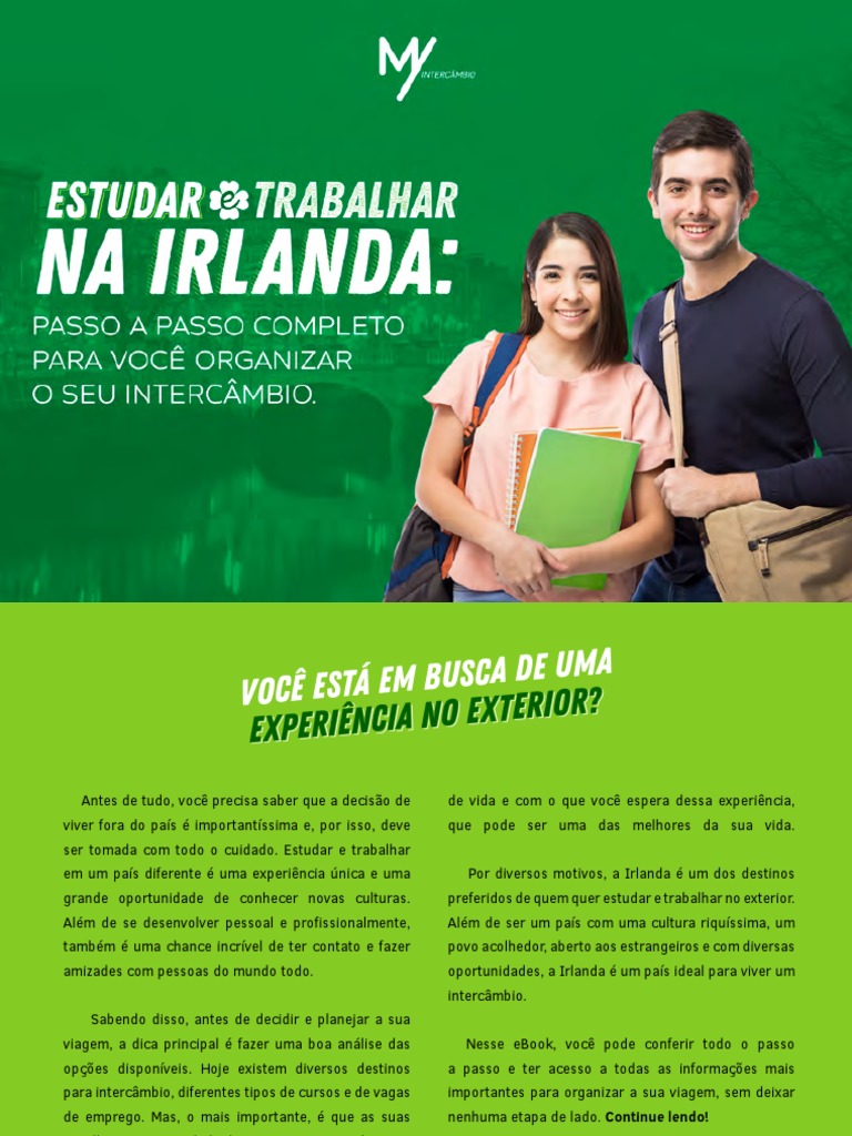 Estudar e Trabalhar na Irlanda: Guia Prático | PDF | Visto para viagem ...