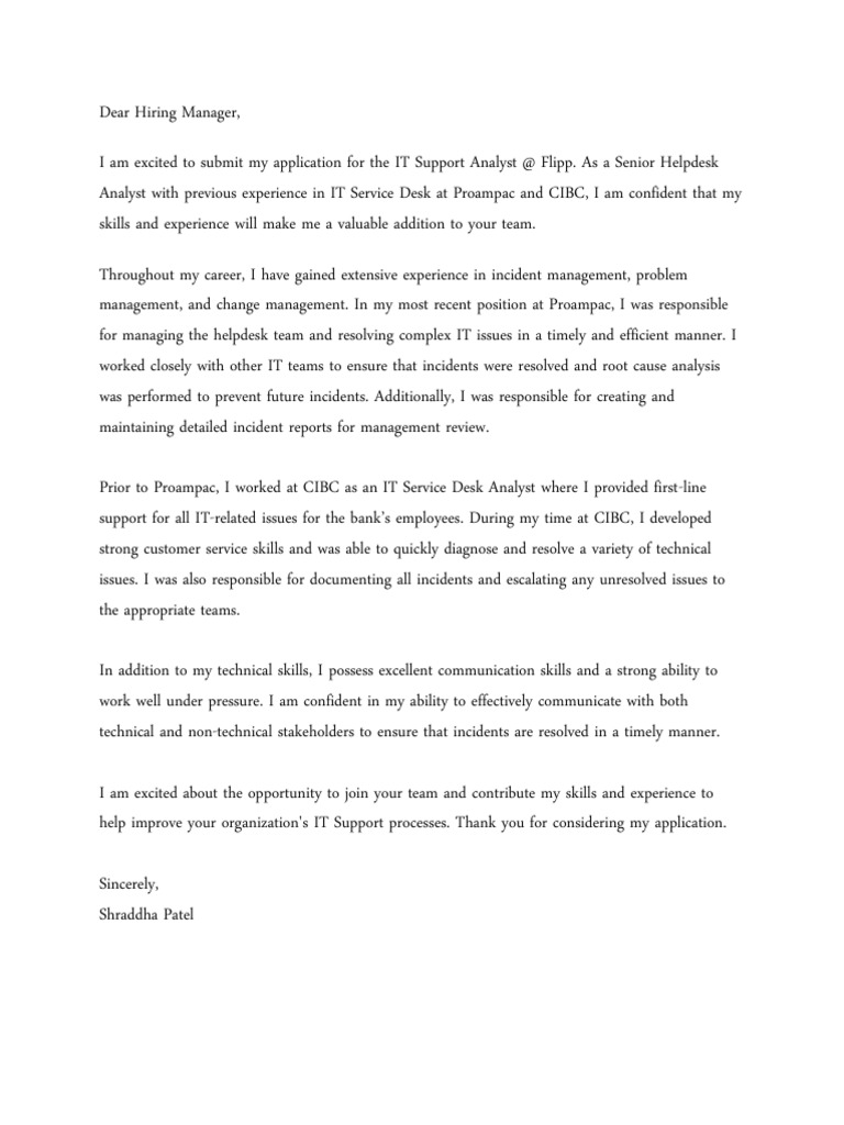 Cover letter flipp pdf