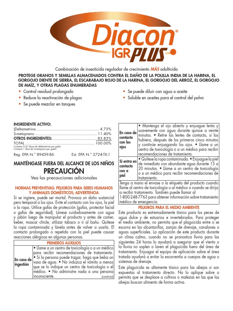 Diacon IGR PLUS Spanish Specimen Label PDF PDF