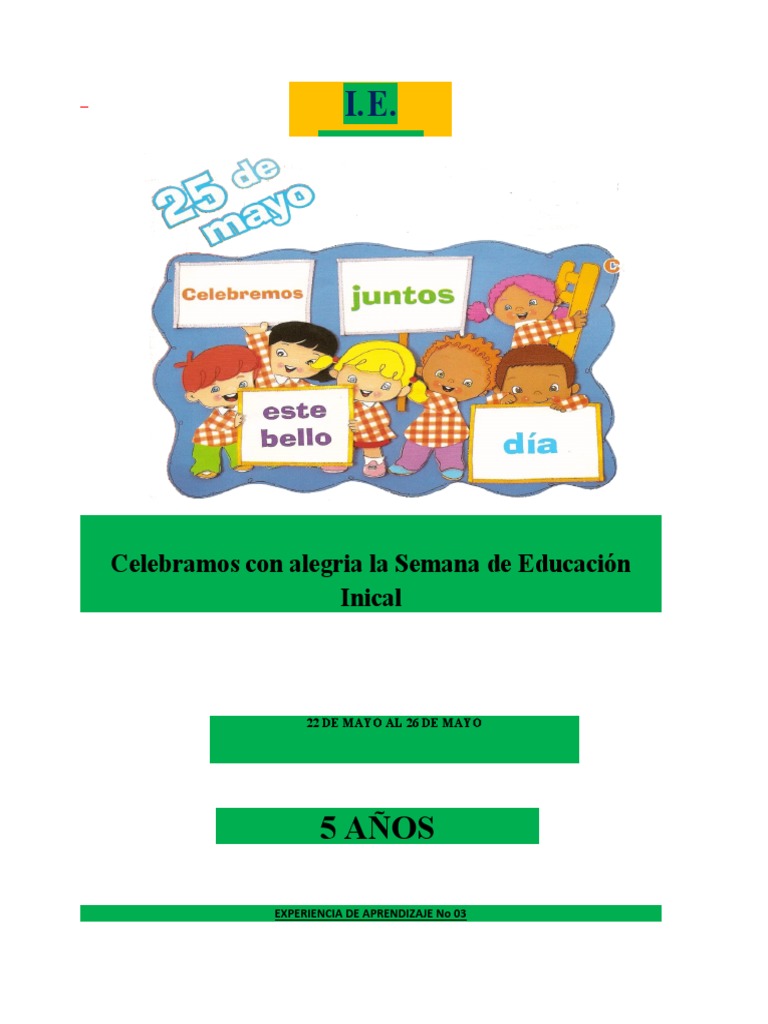 Semana de Educación Inicial 2023 | PDF | Educación de la primera ...