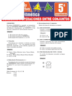 Conjunto y Operaciones Entre Conjuntos para Quinto Grado de Secundaria