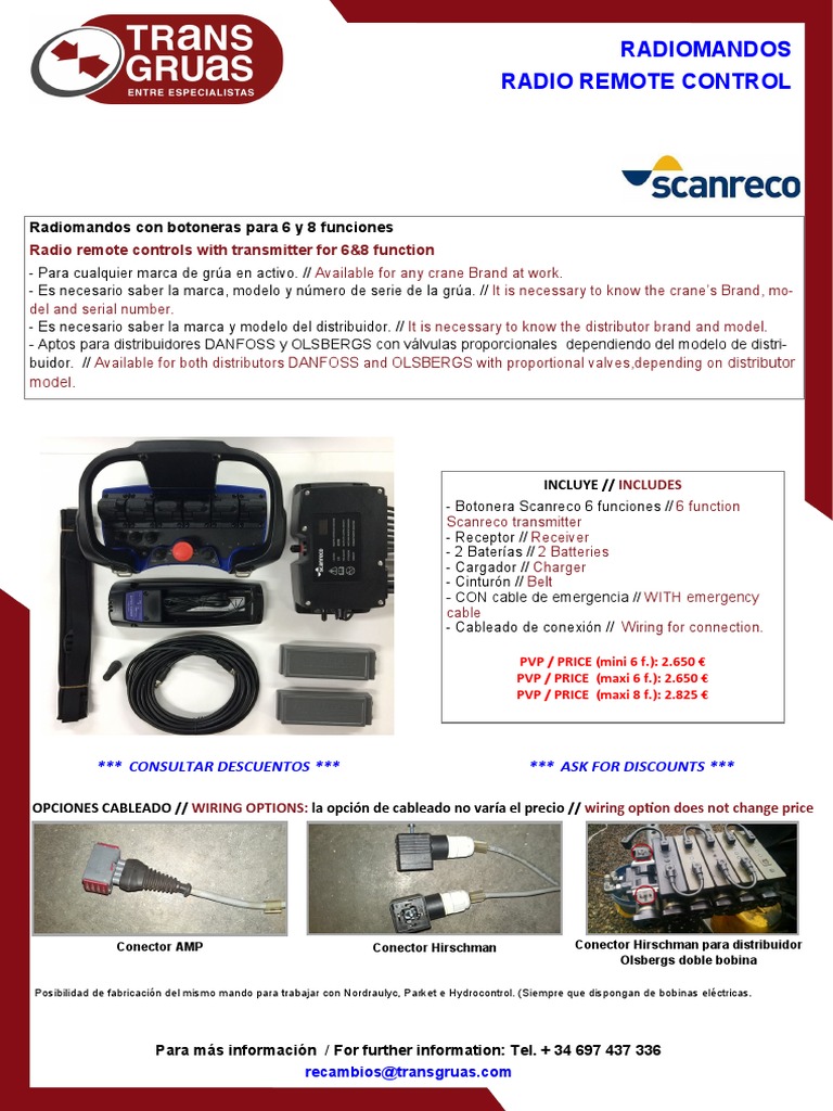 Radiomandos Scanreco Nacional e Ingles 2022 | PDF