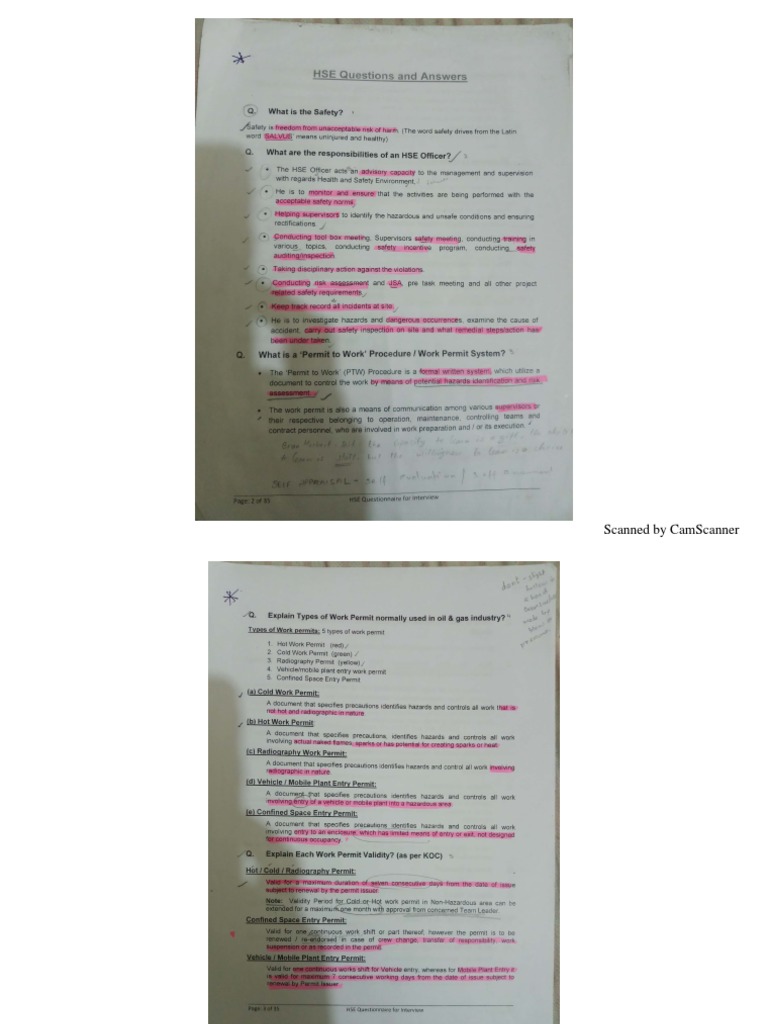 Oil and Gas Interview Questions PDF