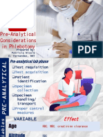 PMLS 2 Unit 6 Pre Analytical Considerations in Phlebotomy