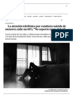 La Atención Telefónica Por Conducta Suicida de Menores Sube Un 68% - "No Soporto Tanto Dolor" - Sociedad - EL PAÍS