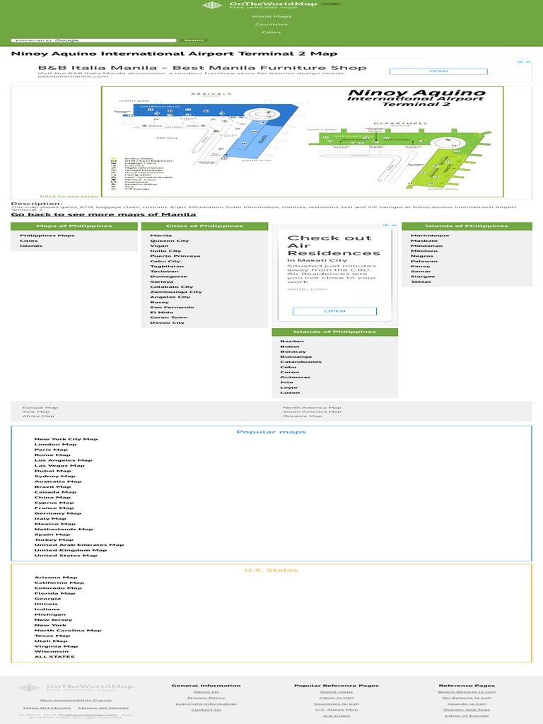 ninoy aquino international airport terminal 3 map