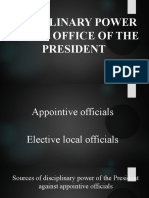 Disciplinary Power of The Office of The President