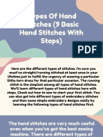 Basic Hand Stitches 1