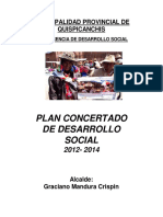 PLAN CONCERTADO DE DESARROLLO SOCIAL