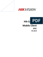 Spec of Hik-Connect Mobile Client - V3.10.0