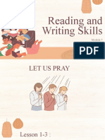 Reading and Writing Report