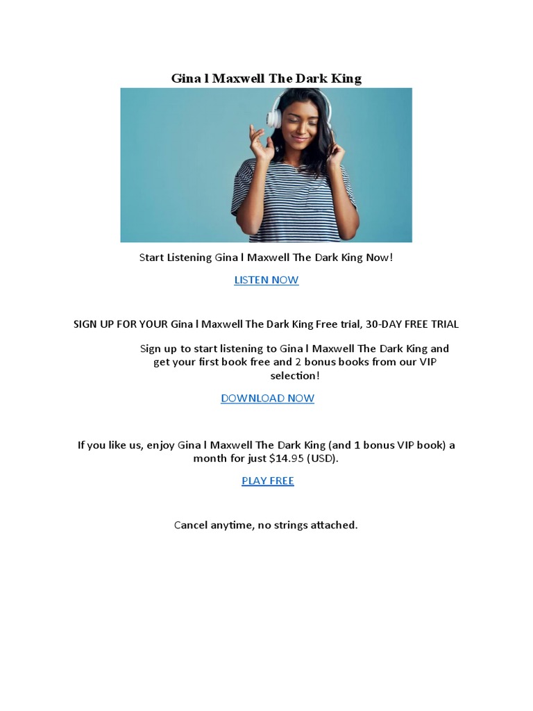 Gina l Maxwell the Dark King PDF