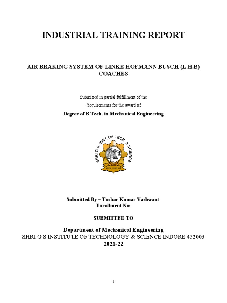 Air Braking in LHB Coaches Report | PDF | Rail Transport | Rolling Stock