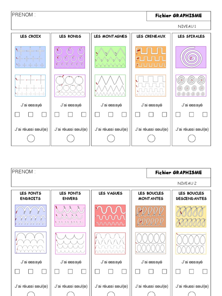 Activités de graphisme niveau 1 et 2 | PDF