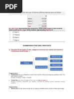 Summarising and Analysing Data