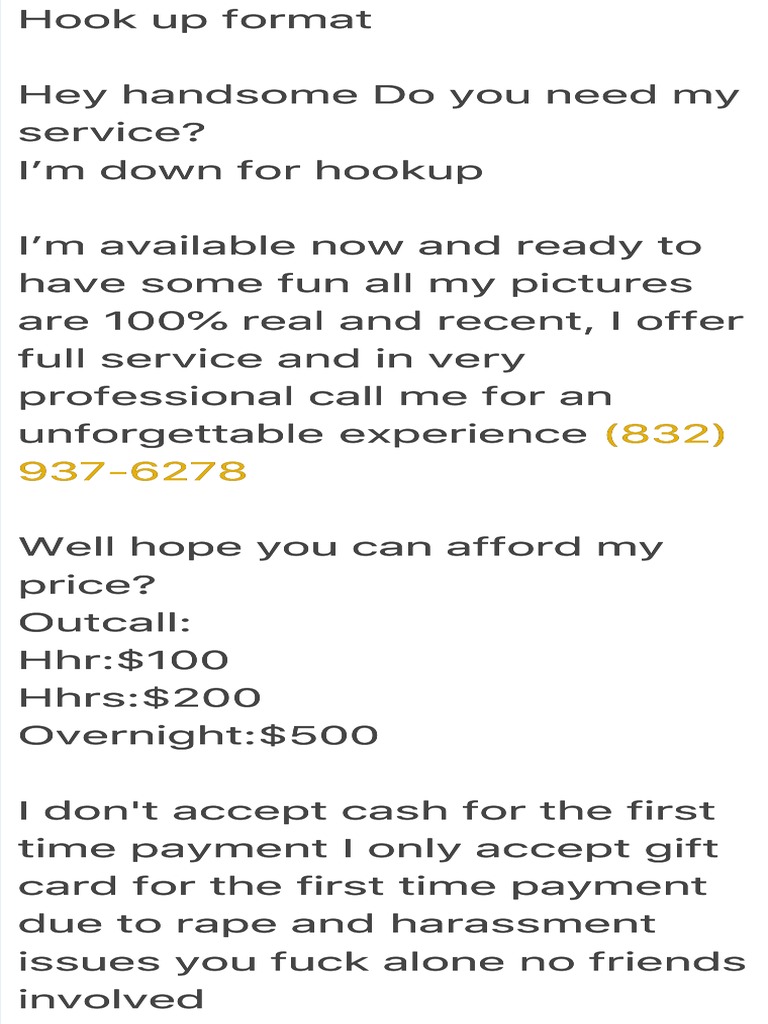 Hook Up Format PDF
