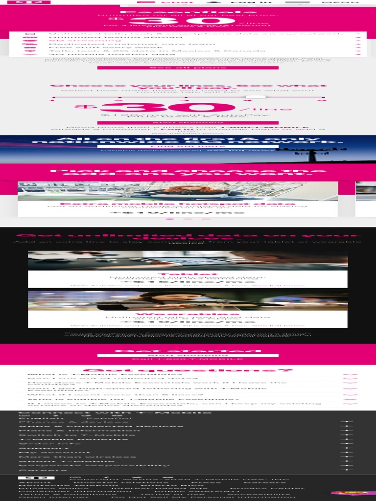 Unlimited 55+ Discount Cell Phone Plans For Seniors TMobile PDF T