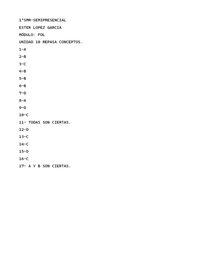 Repasa Conceptos Unidad 10 | PDF