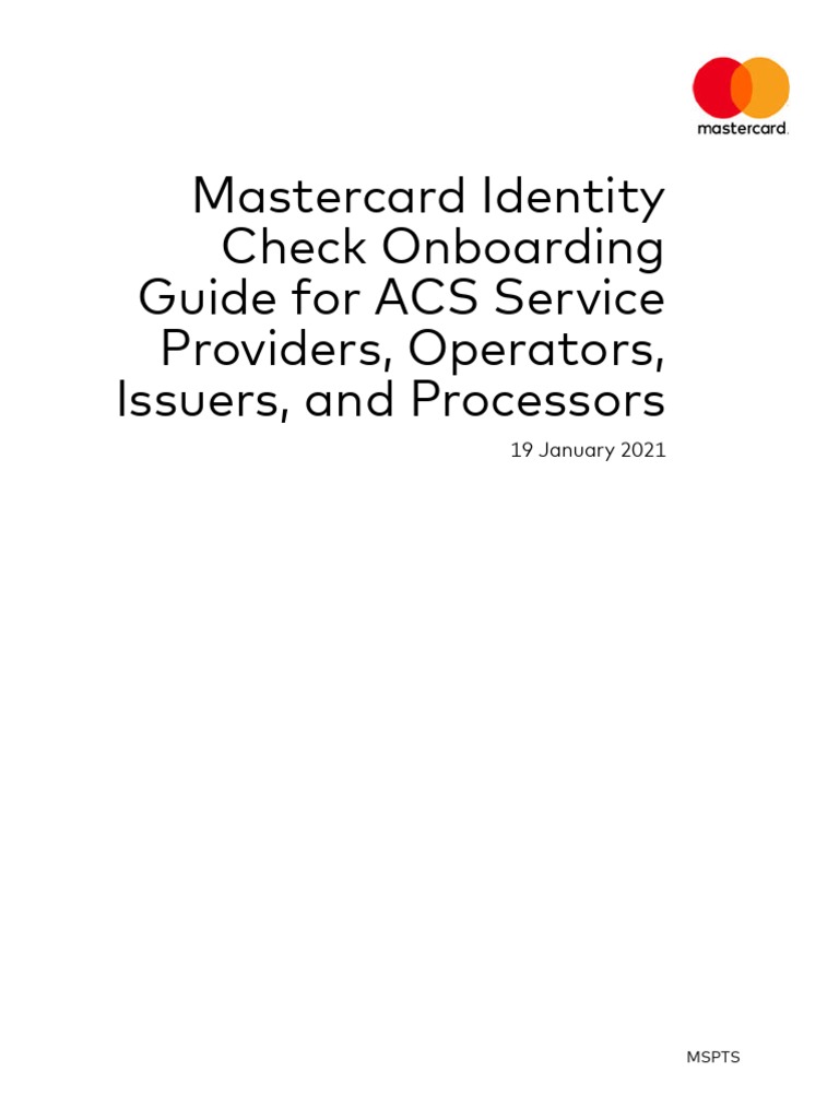 Mastercard Identity Check Onboarding Guide | PDF | Emv | Public Key ...