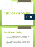 9 Test of Hypothesis