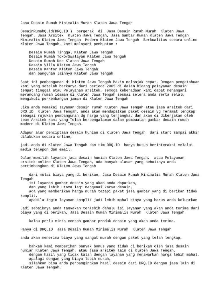 Desain Rumah Minimalis Modern | PDF