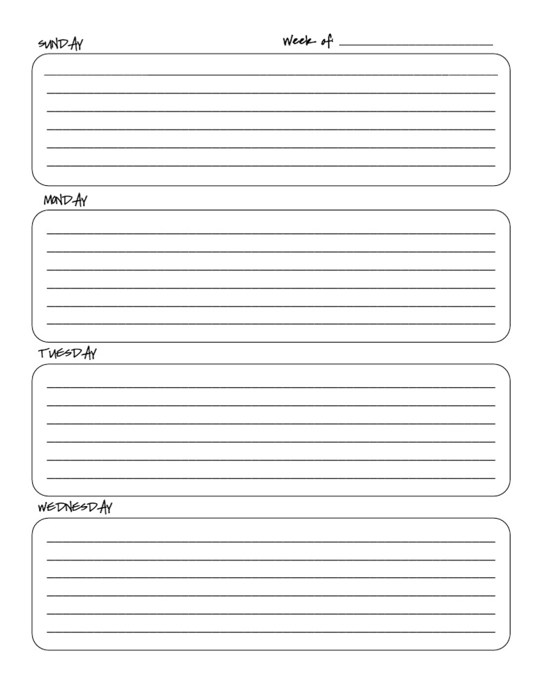 Week Page Sun-Wed | PDF
