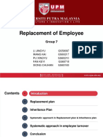 Replacement of Employee