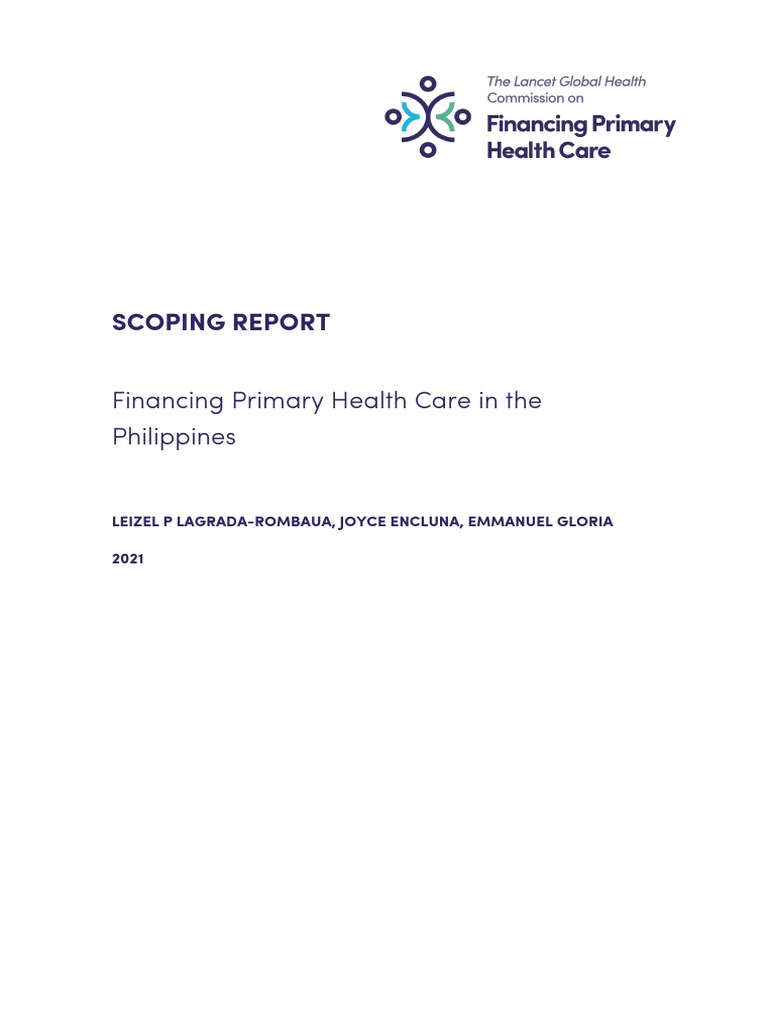 Scoping Report: Financing Primary Health Care in The Philippines | PDF