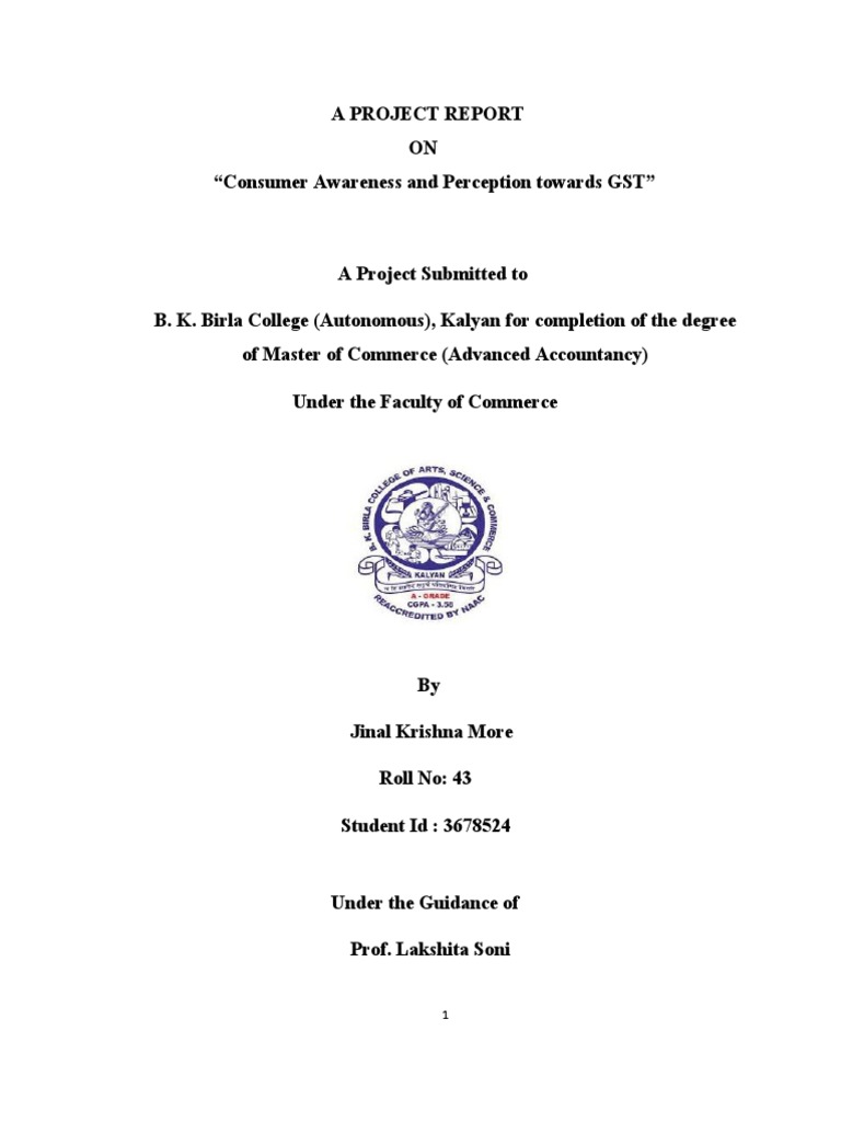 GST Project Consumer Awarerness | PDF