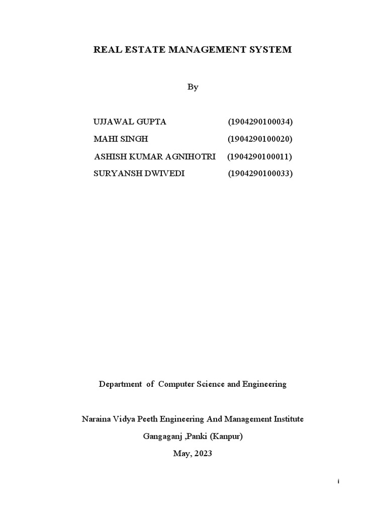 REMS Final Project Thesis Report | PDF | World Wide Web | Internet & Web