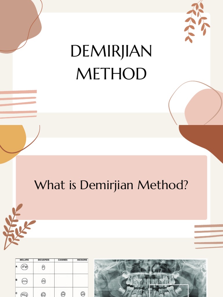 Demirjian Method Stages Overview | PDF