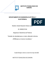 Inversor Monofásico para Variar Velocidad en Un Motor Utilizando La Técnica SPWM