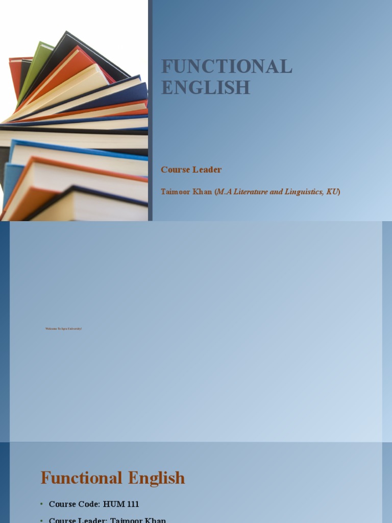 Functional English Course Overview for BS | PDF | Behavioural Sciences ...