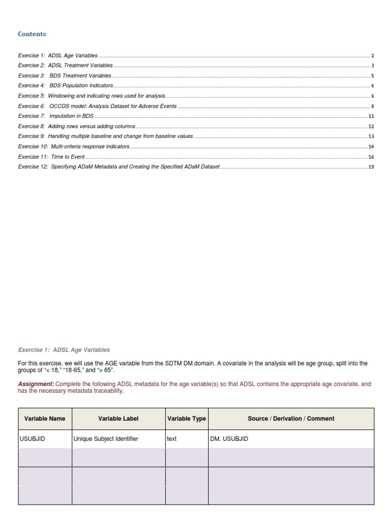 ADaM Public Exercises 2018 04 05 | PDF | Teaching Methods & Materials ...