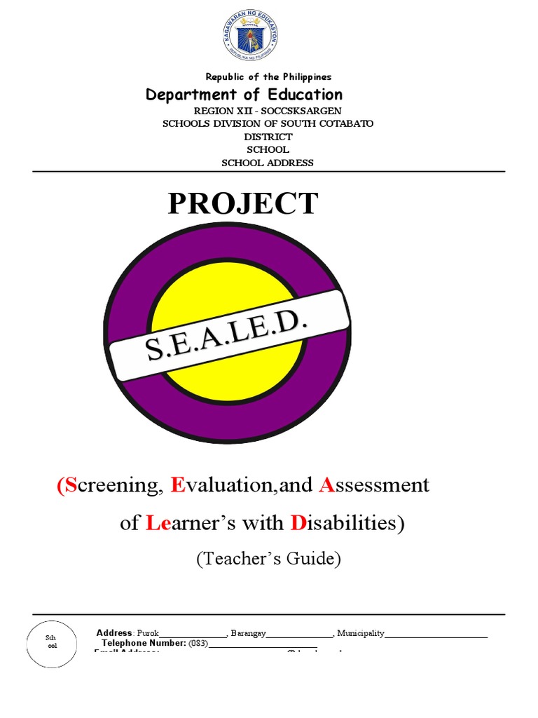 TEACHERS GUIDE IN SCREENING of LWDs. FINAL 1 | PDF | Educational